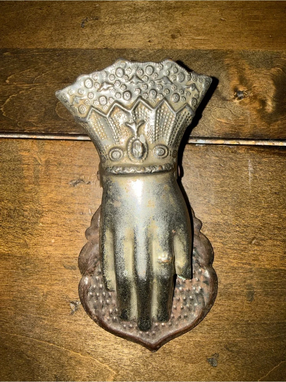 Antique Victorian Brass Lady’s Hand Paper Clip 5″ Desk / Letter Holder